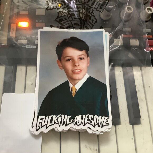 FA F*cking Awesome Skateboards Gino Iannucci Yearbook Photo STICKER  Poets - Picture 1 of 1